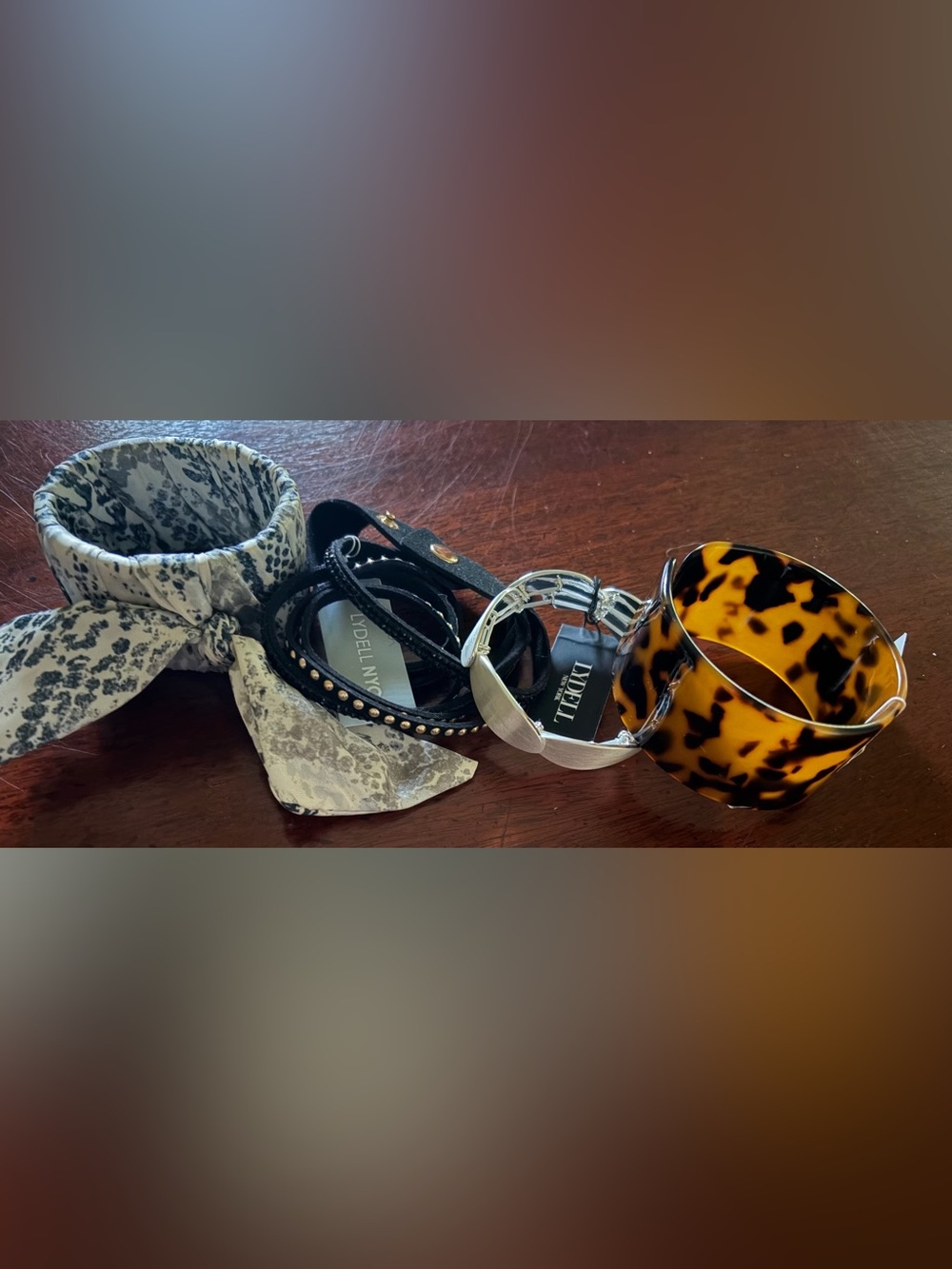 4 Unique Bracelets 3 from Lydell of NY & THE Iconic Chico’s  Silk Wrap Bracelet